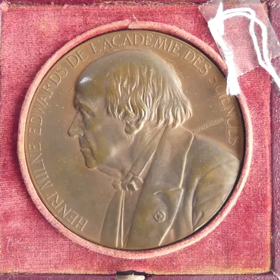 CASED BRONZE SCIENCE MEDAL 1880 DIA90MM