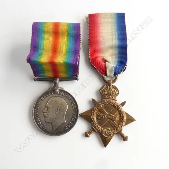 2 WW1 SERVICE MEDALS PVT H JACKSON ESSEX REDG
