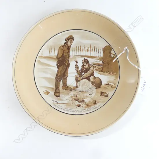 BENS FATHER GRIMWADES WW1  CARTOON PLATE DIA230MM