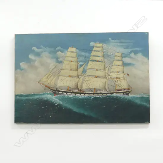 Hugo Lupi (1915s-30s) OIL ON CANVAS ‘LOCH GARRY’ SHIP BUILT 1875 GLASGOW signed & dated 20-10-13. 610 x 915mm