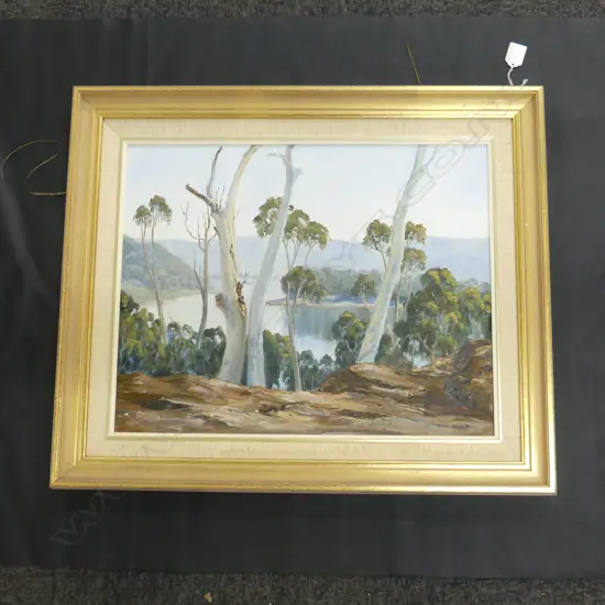 AUSTRALIAN OIL SHOALHAVEN RIVER SIGNED KERRIE MILLER H550 W630MM