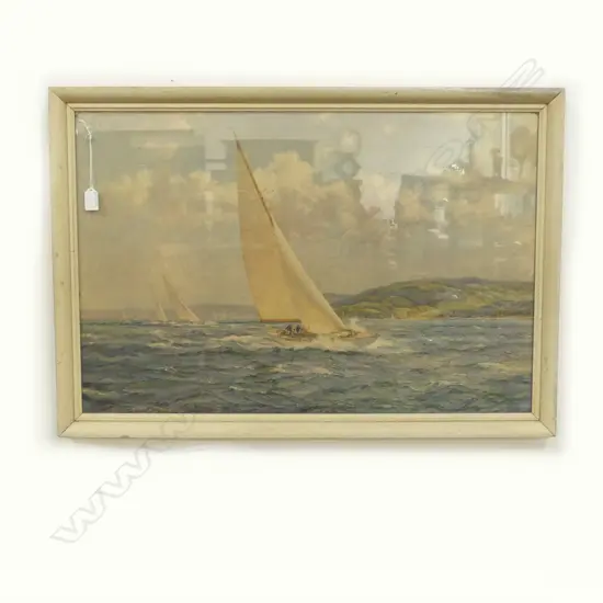 VINTAGE YAGHTING PRINT RACING WINGS H565 W850MM