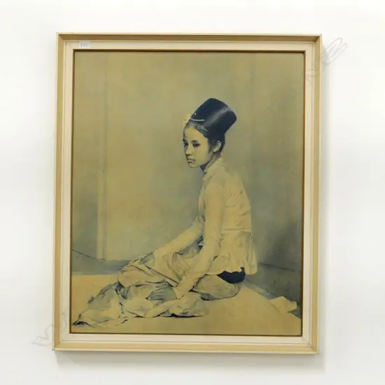 FRAMED PRINT SAW OHN NYUN  BY SIR GERALD KELLY H680 W570MM