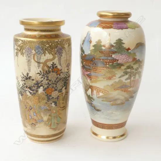 2 SATSUMA VASES H.215mm