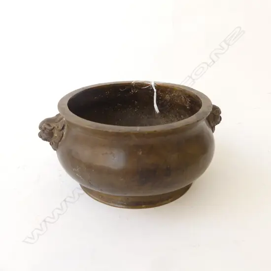 CHINESE BRONZE INCENSE BURNER 135mm dia