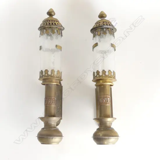 PR BRASS GREAT WESTERN RAILWAY  KERO  WALL LAMPS H350MM