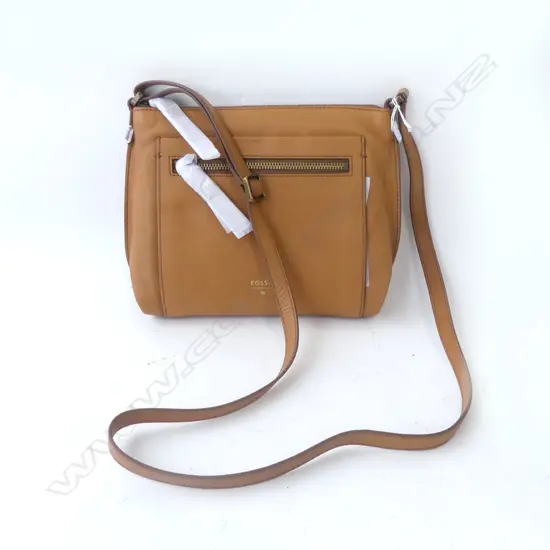 LADIES 'FOSSIL' BRAND LEATHER HANDBAG