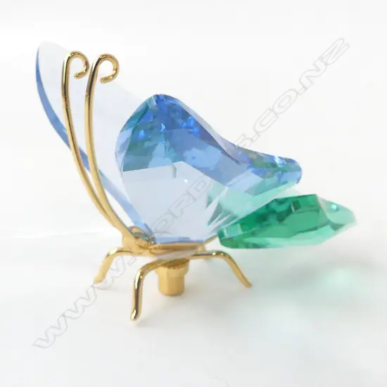 SWAROVSKI 925 SILVER GILT BUTTERFLY H.40mm, BOXED