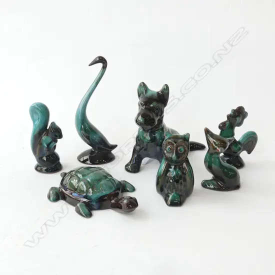 COLLECTION 7 BLUE MOUNTAIN CHINA ANIMALS TALLEST 150MM