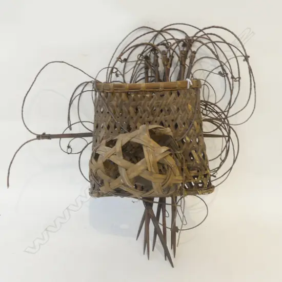WOVEN HUNTERS BASKET & SNARES, PHILLIPINES