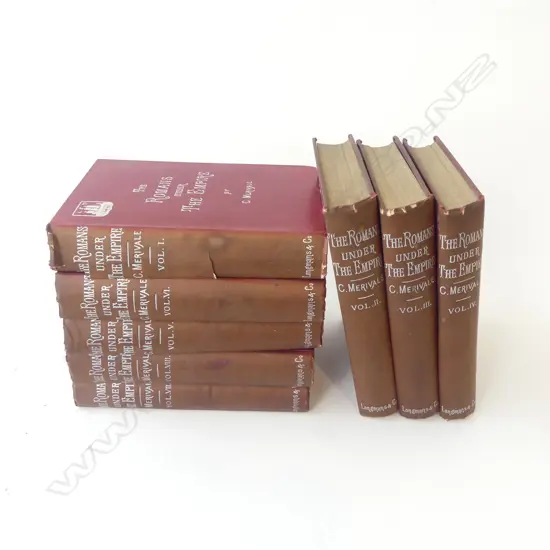 8 VOLS 'THE ROMANS UNDER THE EMPIRE' C. MERIVALE, LONDON 1890