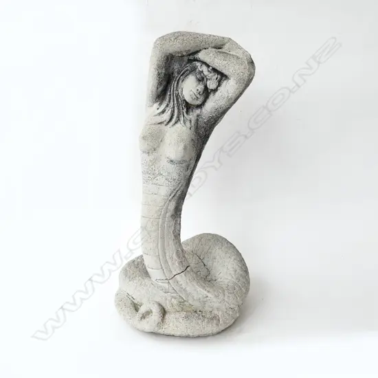 GARDEN ART CONCRETE SERPENT GIRL H500MM