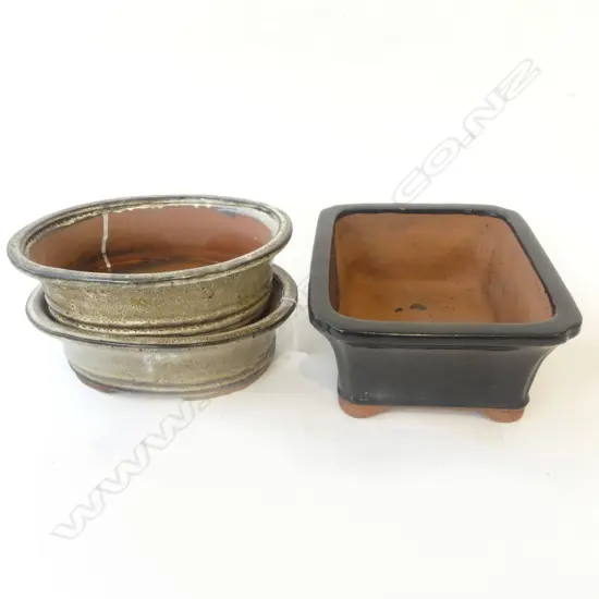 3 BONSAI POTS W.315mm