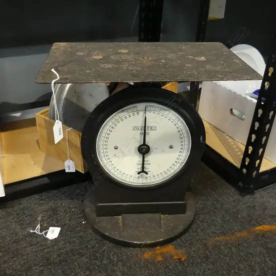 SET OF SALTER POST OFFICE PARCEL SCALES H370MM