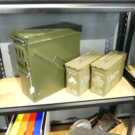 3 AMMO TINS