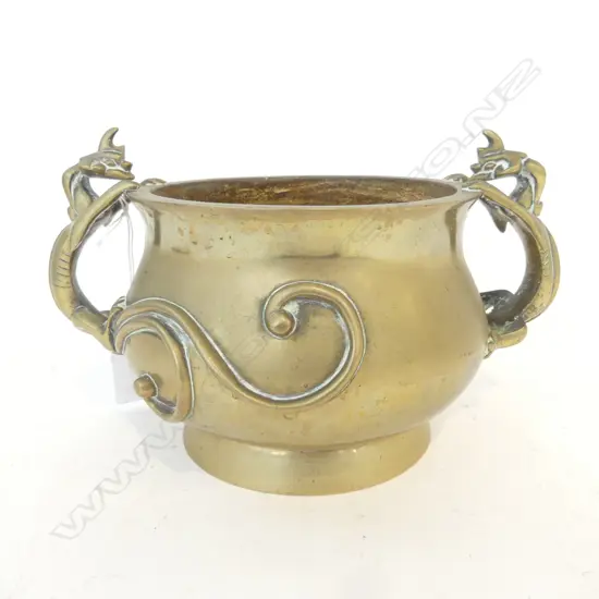  ASIAN BRASS BOWL [MAKERS NAME UNDERNEATH] DIA 245MM