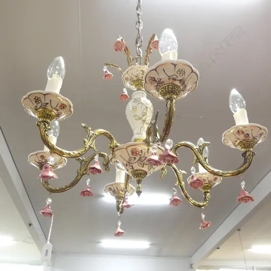 6 ARM CHANDELIER H.400mm, 550mm dia