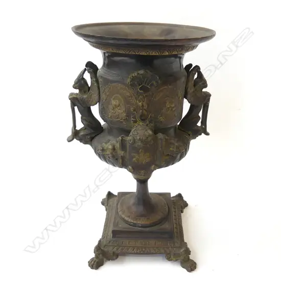 HEAVY VINTAGE BRONZE URN H.300mm