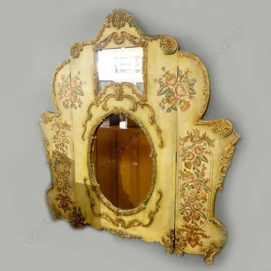 3 PANEL SCREEN w. MIRROR 1800x1880mm