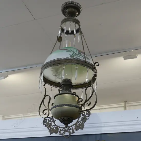 VICT KERO HANGING LAMP HAND PAINTED SHADE H1000MM DIA370MM