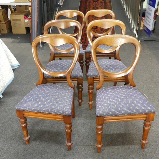 6 BALLOON BACK DINING CHAIRS