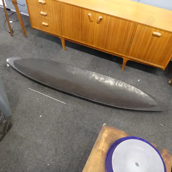 VERY LG EBONISED WOODEN BOWL L.1980mm