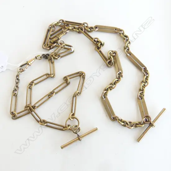 2 ANTIQUE ROLLED GOLD CHAINS 