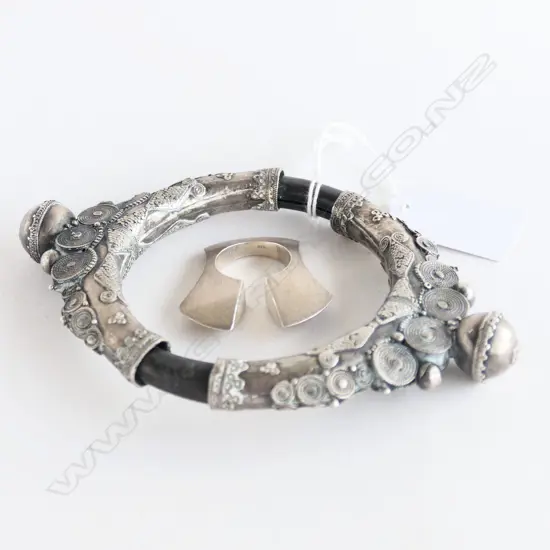 TRIBAL BANGLE & HANDCRAFTED SILVER RING