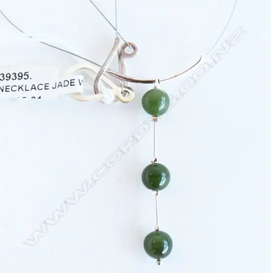 SILVER & POUNAMU NECKLACE new old stock