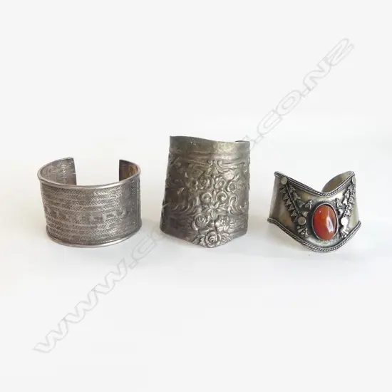 3 ETHNIC CUFF BRACELETS