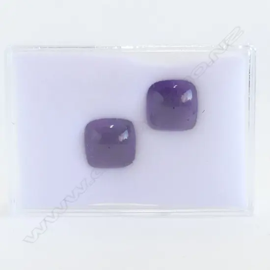 PR SQUARE AMETHYST CABOCHONS 14.3CTS