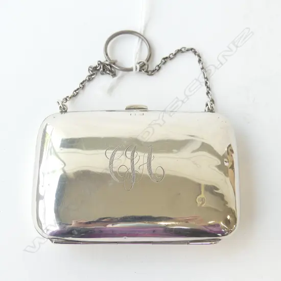 STG SILVER PURSE, B'HAM 1921 89gms