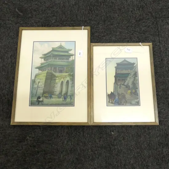 2 KATHARINE JOWETT PRINTS OF BEIJING; HATA GATE & CH'IEN MEN 300x190mm