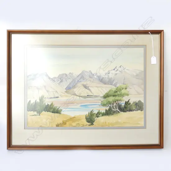 PEGGY SPICER 'FROM BRAEMAR STATION AT END OF LAKE PUKAKI' WC 370x545mm