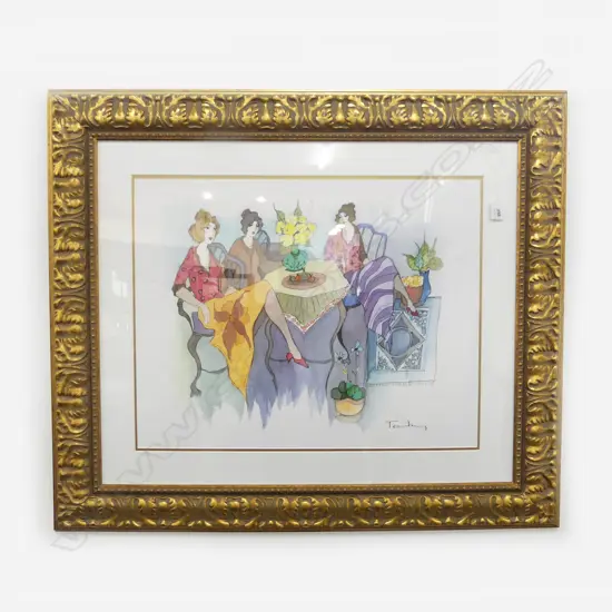 ITZCHAK TARKAY 'BLISSFUL MOMENTS' SERIGRAPH PRINT 470x600mm