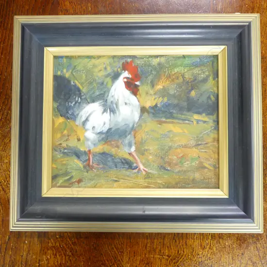 PAUL HOOKER 'STRUTTIN'' OIL ON CANVAS 190x235mm