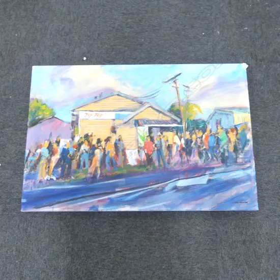 JOHN HORNER, 'MEMORIAL AT ROSES DAIRY, SANDRINGHAM 2023' OIL ON CANVAS 610x915mm