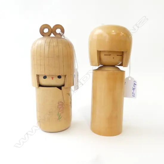 PR VINTAGE JAPANESE KOKESHI DOLLS, 1 signed H.170mm