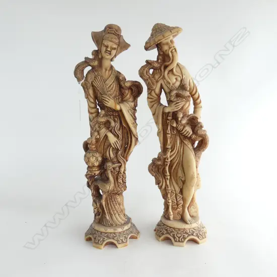 PR TALL ORIENTAL RESIN FIGURES H.400mm