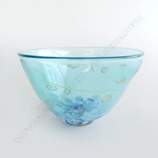 PETER VIESNIK ART GLASS BOWL '00 H.95mm