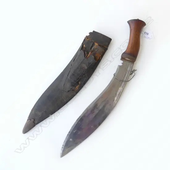 VINTAGE SHEATHED KUKRI L490