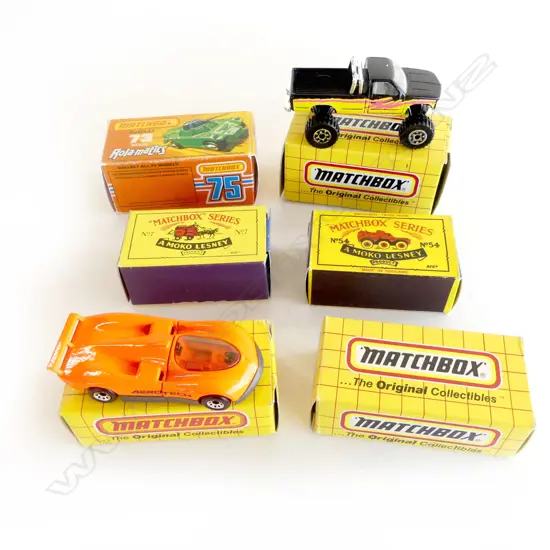 6 MATCHBOX MODEL CARS, BOXED