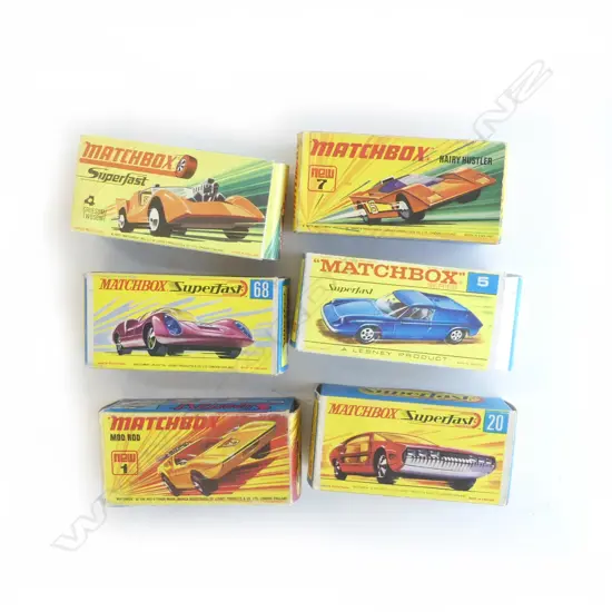 6 MATCHBOX MODEL CARS, BOXED