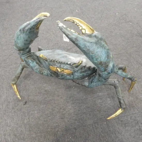 LARGE BRONZE CRAB with CLAWS RAISED W.820mm H.570mm