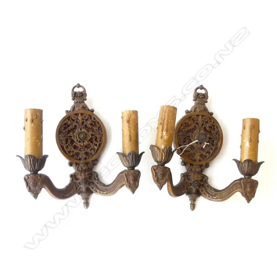 PR 1920s AMERICAN CAST METAL WALL SCONCES H.285mm