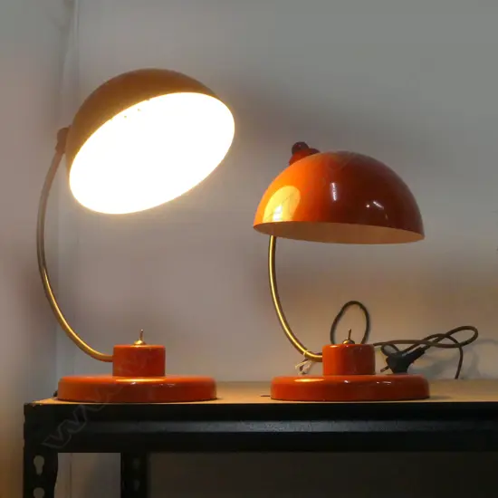 PR CONTEMPORARY ORANGE METAL LAMPS H.350mm