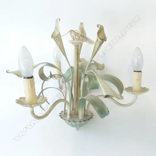 3 LIGHT FLORAL METAL CHANDELIER H.350mm