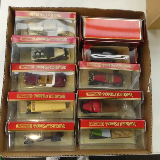 BOX OF 10 MINT & BOXED MATCHBOX  YESTERYEAR  MODELS