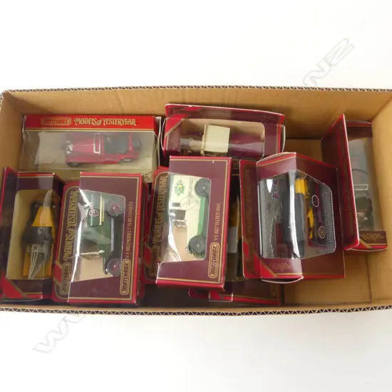 SMALL BOX OF 10 MINT & BOXED  MATCHBOX MODELS OF YESTERYEAR 