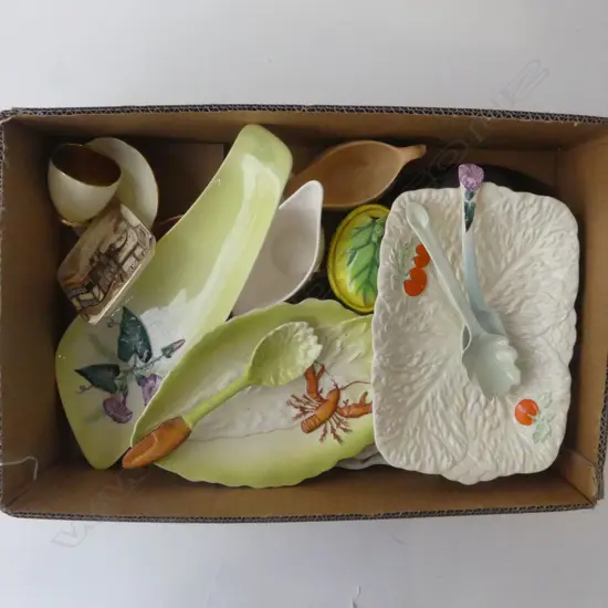 BOX LOT OF ASSORTED CHINA INCLUDING CARLTONWARE